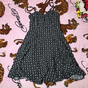 Black and White Printed Sundress